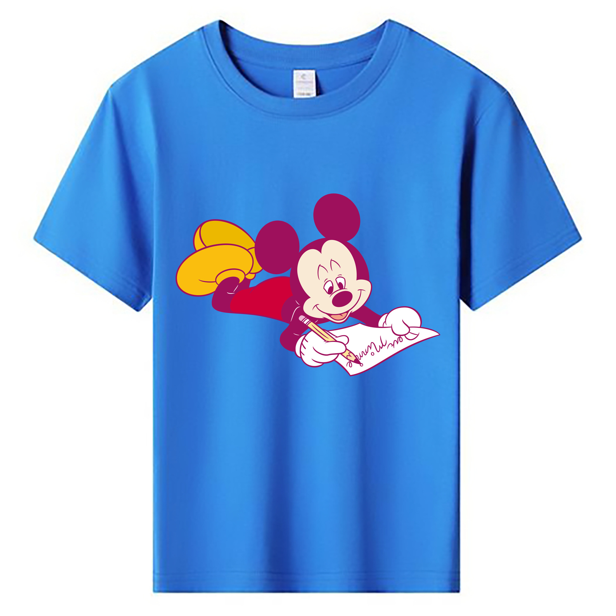 ミッキーマウス Mickey Mouse 綿100％キッズTシャツ（フロントプリント）